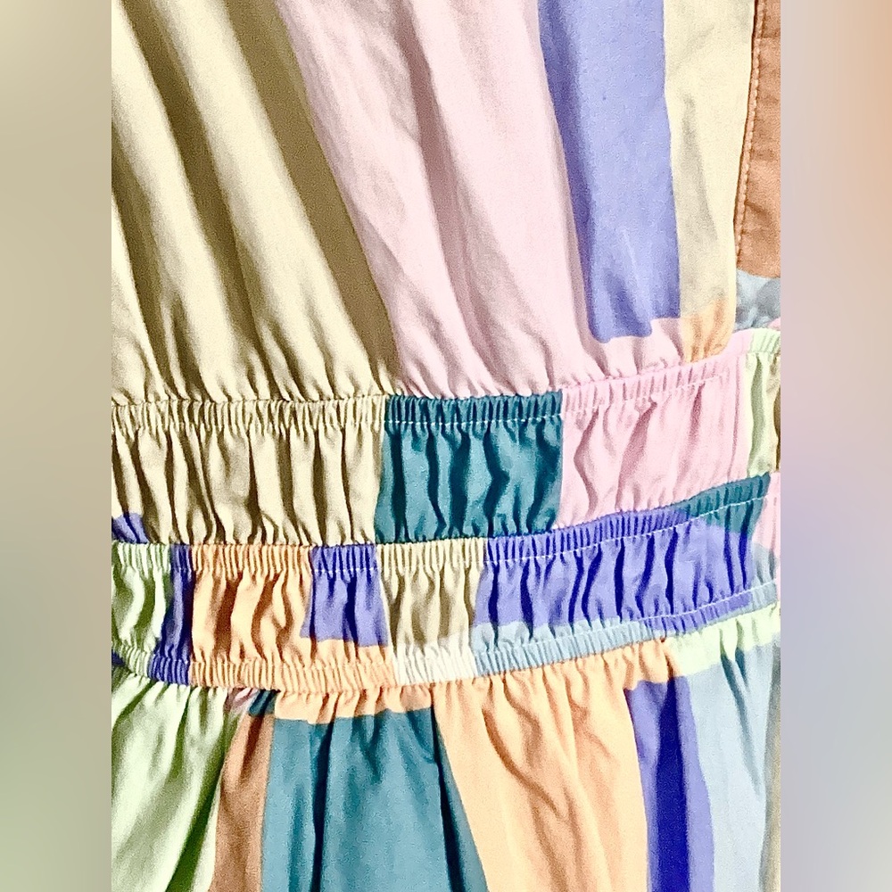 By Anthropologie Colorful Patchwork Dress Sz XS - Picture 4 of 10